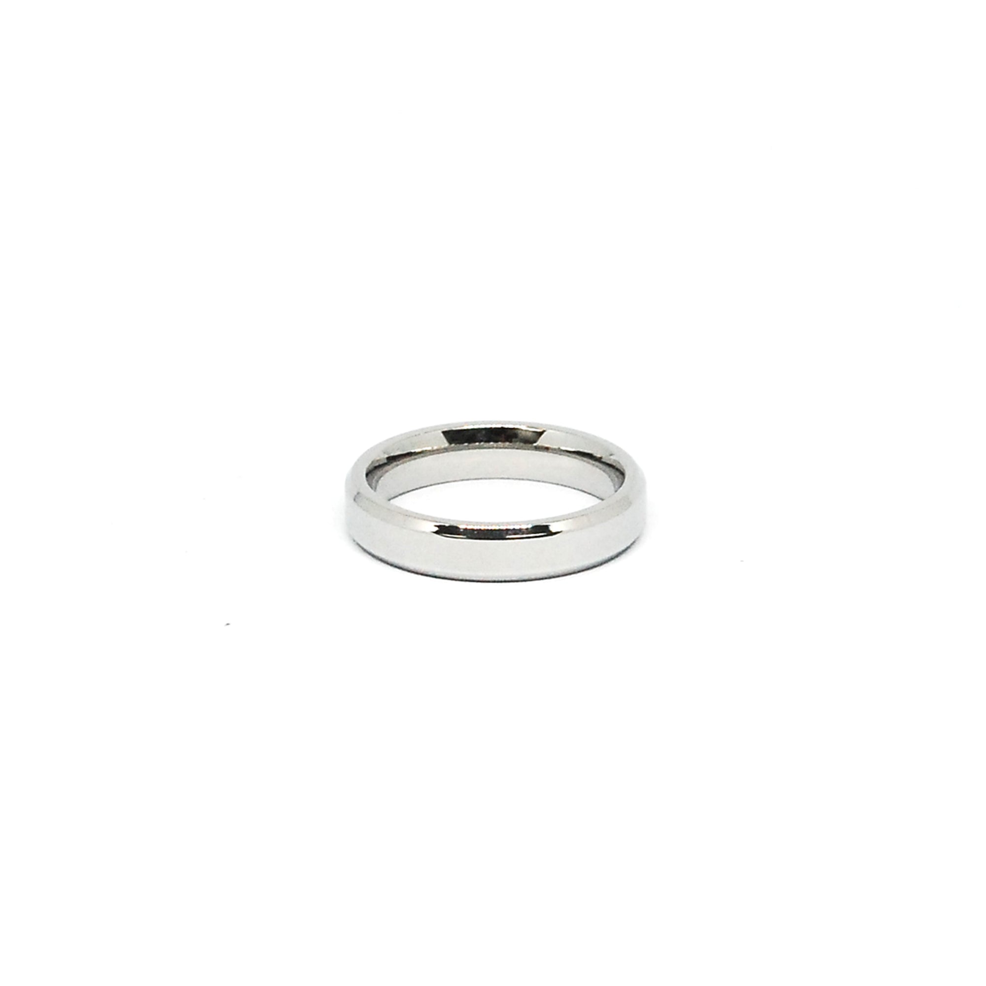 ESR 7543: Karen Stainless Steel glossy 4mm Flat Comfort Fit Ring