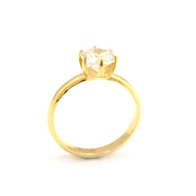 ESR 7810: Layla 1-Carat 6-Prong Solitaire Ring w/ Gold-Plated Band
