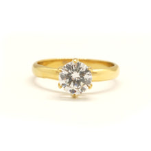 ESR 7810: Layla 1-Carat 6-Prong Solitaire Ring w/ Gold-Plated Band