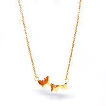 SET 7379: Gold-Plated Trio Mini Butterflies Necklace & Earrings Set