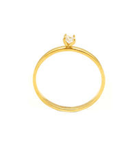 ESR 6550: Twinkle 0.12-Ct Cz Solitaire w/ Gold Plated Band Ring